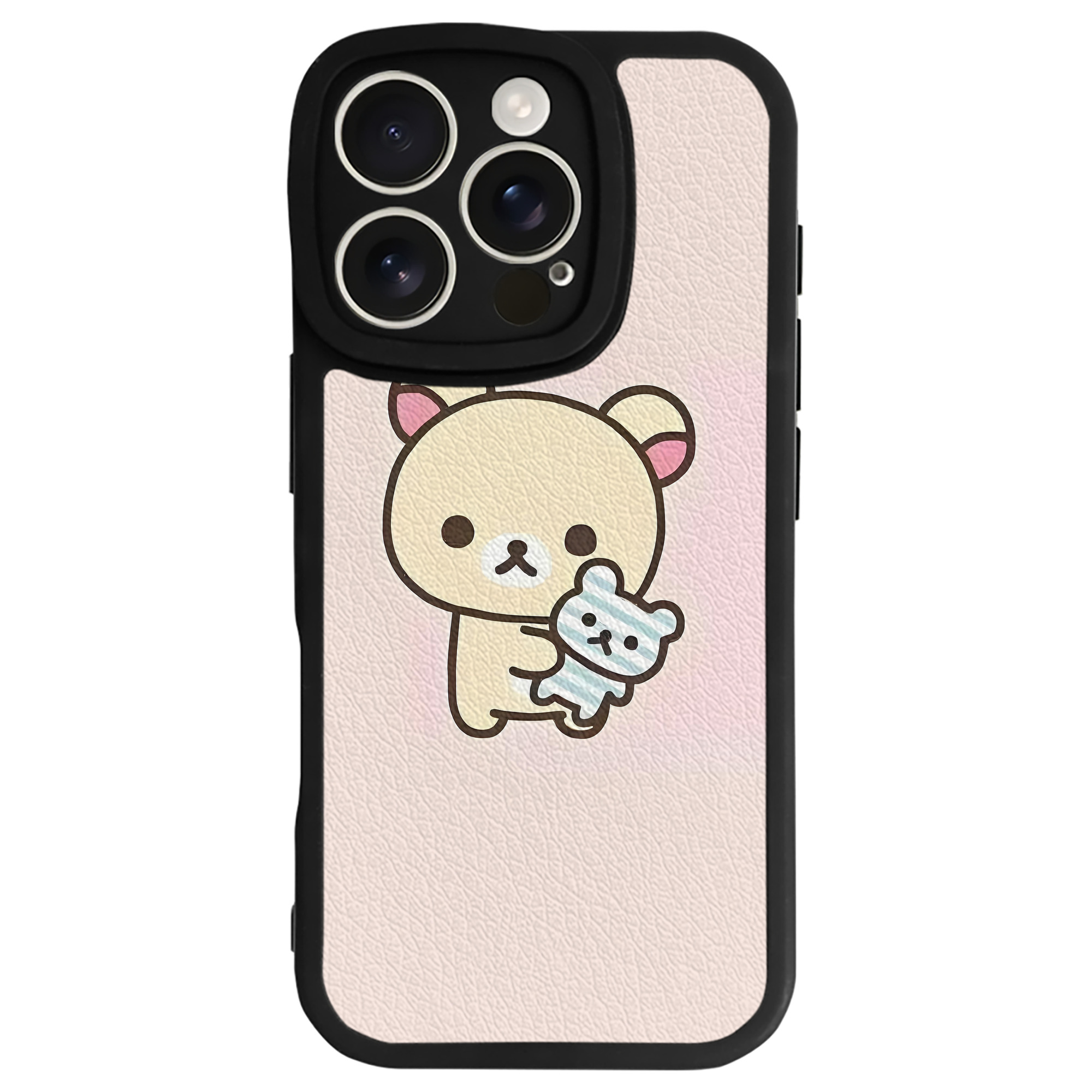 （画像用） リラックマ リラックマ キイロイトリ Rilakkuma Korilakkuma Kiiroitori 【iPhone 16シリーズ対応】シリコンスマホケース（レザー調） 材質：シリコン